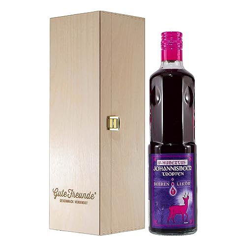 St. Hubertus Johannisbeer-Tropfen Beeren Likör mit Geschenk-HK von St. Hubertus