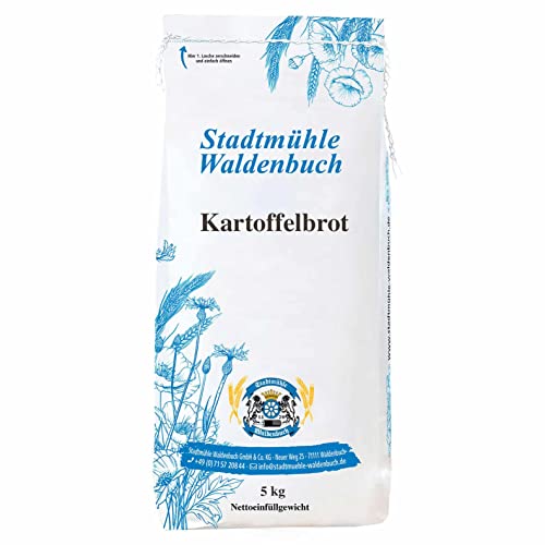 Stadtmühle Waldenbuch Kartoffelbrot, Brotbackmischung, Feinste Bäckerqualität, Kartoffelbrot Backmischung, Brot zum Selber Backen, 5 kg von Stadtmühle Waldenbuch