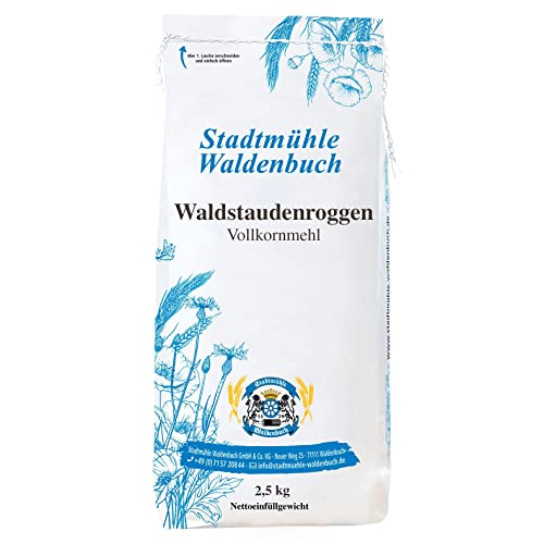 Stadtmühle Waldenbuch Waldstaudenroggen Vollkornmehl, 2,5 kg von Stadtmühle Waldenbuch