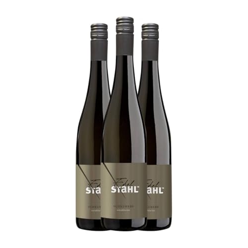 Stahl Edelstahl Scheurebe 75 cl Weißwein (Karton mit 3 Flaschen von 75 cl) von Stahl