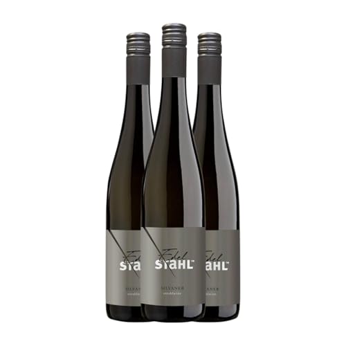 Stahl Edelstahl Sylvaner 75 cl Sin Alcohol Weißwein (Karton mit 3 Flaschen von 75 cl) von Stahl