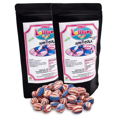 500g Amerikanische Cola Bonbons - 500g garantiert leckere Bonbons mit Cola Geschmack von Stalls Lollypop