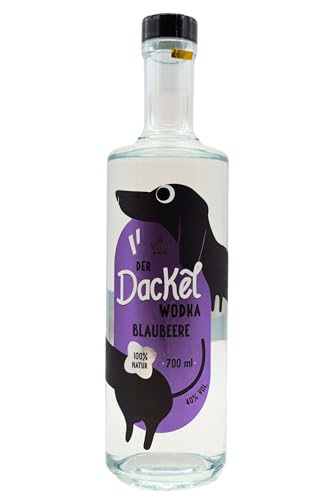 Der Dackel - Premium Blaubeere Wodka | 0,7L | Premium Wodka mit dem intensiven und natürlichem Geschmack der Blaubeere von Stamperla