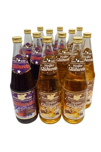 Pretzfelder Kelterei Glühwein Mix 6x1L rot, 6x1L weiß | weihnachtlicher Glühwein auf Rotwein und Weißwein Basis. Perfekt für den Advent & Weihnachten. | inkl. Pfand von Stamperla