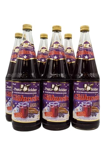 Pretzfelder Kelterei Glühwein rot 6x1L | Glühwein auf Rotweinbasis aus der Fränkischen Schweiz | inkl. Pfand von Stamperla