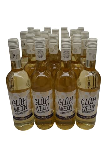 Weinhaus Flick Glühwein Weiß18x0,75L | 100% Bacchus Glühwein | Beste Qualität aus Reinhessen, perfekt für Weihnachten & den Advent. von Stamperla