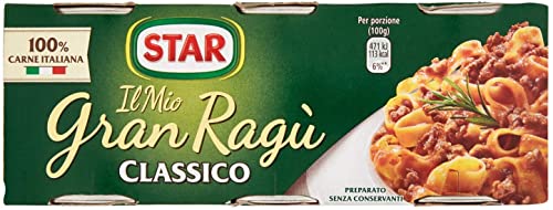 6x Il Mio Gran Ragù Star Classico tomatensauce 100% Italienisches Fleisch sauce Pastasauce Würzsaucen 3x100g in dosen von Star