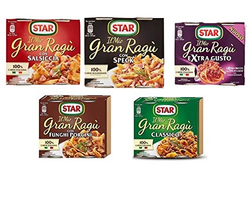 Testpaket Star ragù sughi pronti Fertige Saucen 5x(2x180g) 100% Italienisch von Star