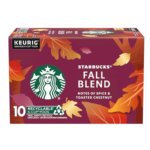 Starbucks K-Cup Kaffeepads, Herbstmischung für Keurig-Brauer, 100% Arabica, limitierte Auflage, 1 Box (10 Kapseln) von Starbucks