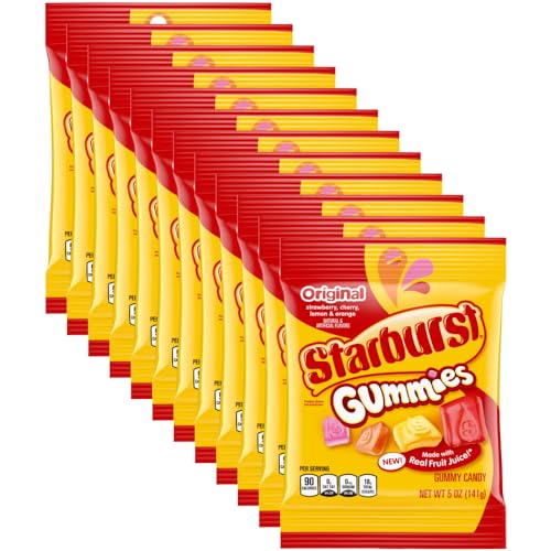 STARBURST Gummies Original Gummy Candy, 142 ml Beutel (12 Stück) von Starburst