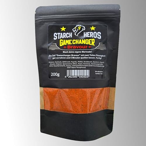 Starch Heros - Gamechanger Bravour | der BBQ Gamechanger | Marinade zum anrühren | Trockenmarinade 200g von Starch Heros