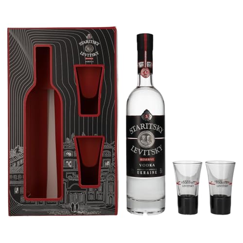 Staritsky & Levitsky RESERVE Vodka 40% Vol. 0,5l in Geschenkbox mit 2 Gläsern von Staritsky & Levitsky