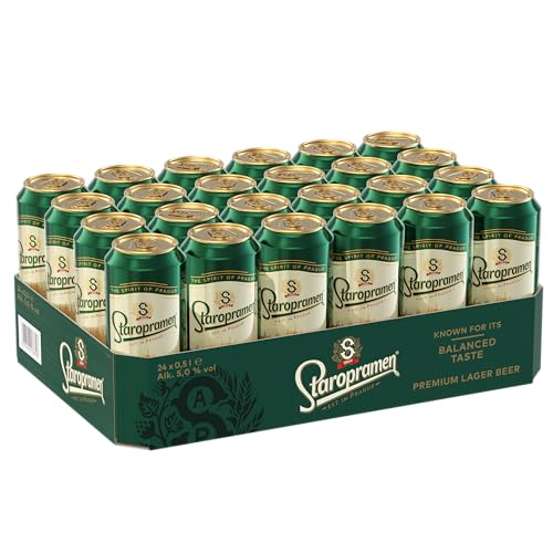 Staropramen Premium Lager, EINWEG 24x0,50 L Dose von Staropramen