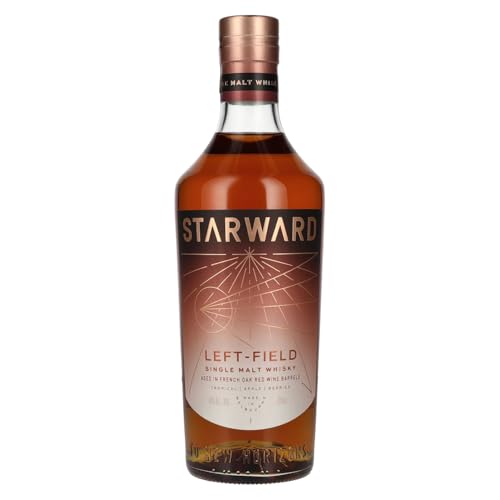 STARWARD Left-Field Single Malt Whiskey | 40% vol. 700ml nicht kühlfiltriert vollmundig & würzig im Geschmack Kombination von australischer Gerste & französischen Rotweinfässern von Starward