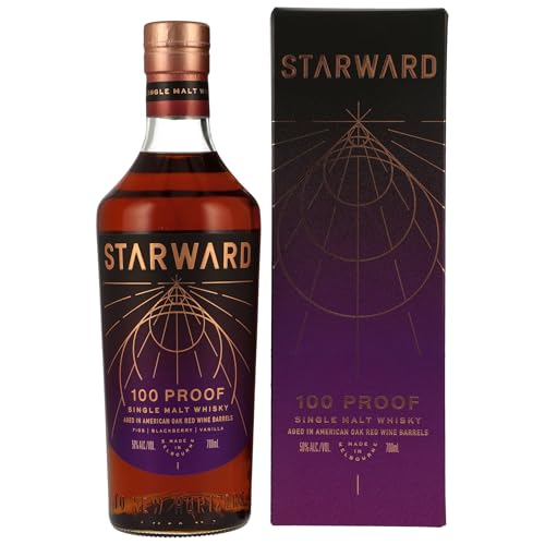 STARWARD 100 Proof Single Malt Whiskey gereift in amerikanischen Rotweinfässern aus Eiche 50% vol. 700ml nicht kühlfiltriert vollmundig im Geschmack Noten von Vanille & gerösteter Eiche von Starward