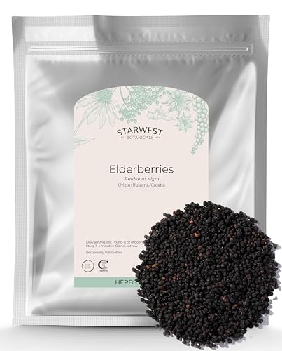 Starwest Botanicals Elder Berries Whole Wildcrafted, 1 Pound von Starwest Botanicals