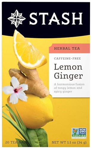 Stash Tea Lemon Ginger Herbal Tea, Box of 20 Tea Bags von Stash Tea