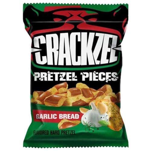 Crackzel Garlic Bread Pretzel Chips 85g | Brezelstücke mit Knoblauchgeschmack inkl. Steam-Time ThankYou von Steam-Time