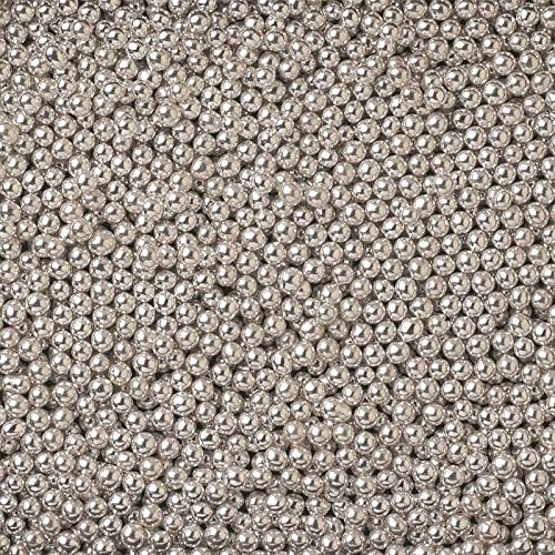 Silver 4mm Dragees - 100g - Cake Bling by Stef Chef von Stef Chef