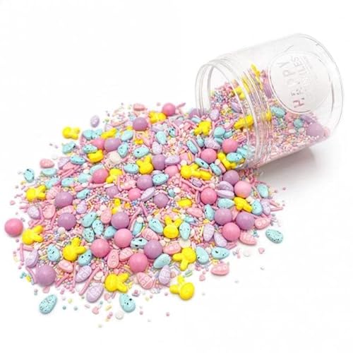 Hobbybäcker Streusel-Mix von Happy Sprinkles Ostern Don`t worry be hoppy, bunt, 90g, wunderhübsche Osterdeko von Stef's