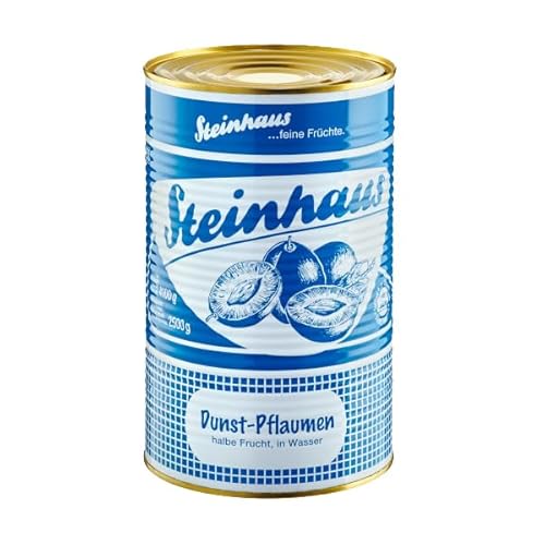 Steinhaus Dunst Pflaumen in Wasser halbe Frucht feine Früchte 4250ml von Steinhaus