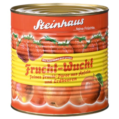 Steinhaus Frucht Wucht Erdbeer ungesüßt feinstes Frucht Püree 2650g von Steinhaus