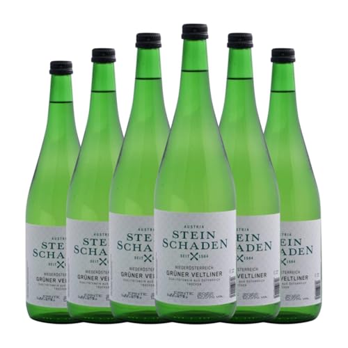 Steinschaden Grüner Veltliner Trocken Niederösterreich 1 L Weißwein (Karton mit 6 Flaschen von 1 L) von Steinschaden