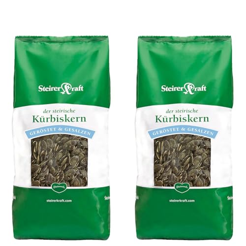 Steirische Kürbiskerne geröstet & gesalzen (1000 g) (Packung mit 2) von Steirerkraft