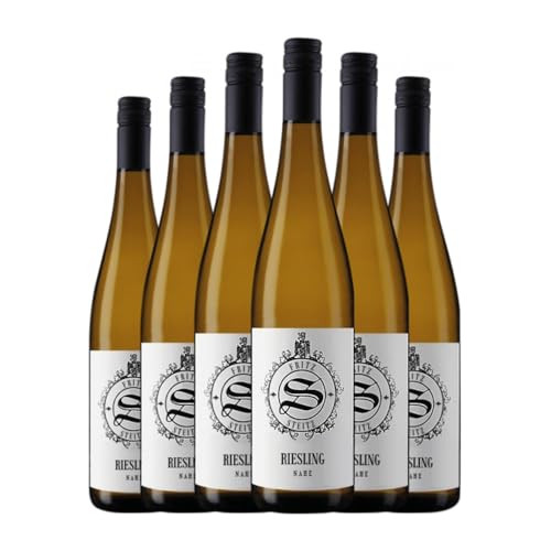 Steitz Riesling Halbtrocken Halbsüß Gutswein 75 cl Weißwein (Karton mit 6 Flaschen von 75 cl) von Steitz