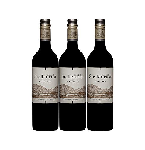Stellenrust Pinotage Stellenbosch Rotwein südafrikanischer Wein trocken (3 Flaschen) von Stellenrust