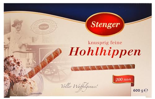 Stenger knusprig feine Hohlhippen Waffeln, 3er Pack (3 x 600g) von Stenger