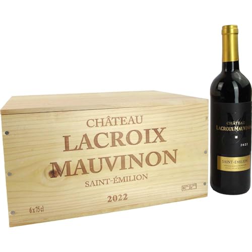 Château Lacroix Mauvinon 6er 2022 6er Bordeaux Holzkiste Rotwein Vegan trocken Stèphane Lacroix, Propriétaire Frankreich 1Pck(6) von Stèphane Lacroix, Propriétaire