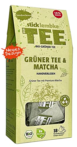 Naturbelassener Bio Tee Grüntee & Matcha, 18 x 1,75g , Bio von Stick Lembke