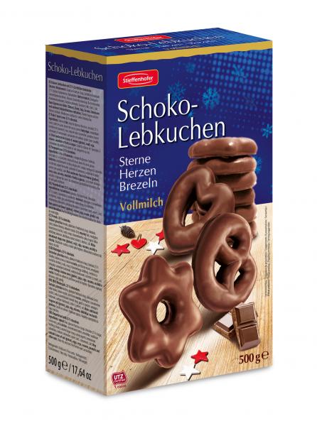 Stieffenhofer Schoko-Lebkuchen Sterne Herzen Brezeln Vollmilch von Stieffenhofer