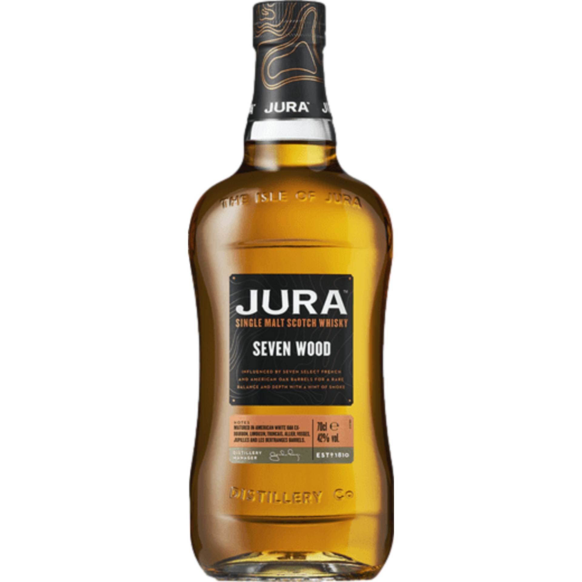 Jura Single Malt Seven Wood, Scotch Whisky, 42% Vol, 0,7L, Spirituosen von Stillman Spirits SL, PASEO DE LA CASTELLANA 259D - 28 NORTE, EDIFICIO T (MADRID) Spanien