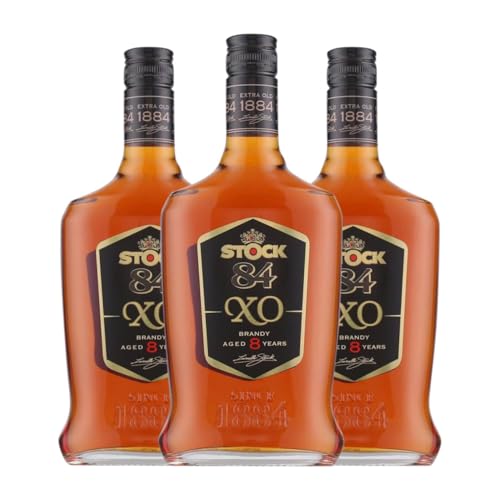 Brandy Stock 84 XO 8 Jahre 70 cl (Karton mit 3 Flaschen von 70 cl) von Stock 84