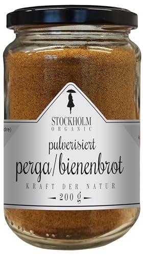 Pulverisiert Perga/Bienenbrot 200g / Für Menschen mit Schwierigkeiten beim Kauen von Stockholm Organic