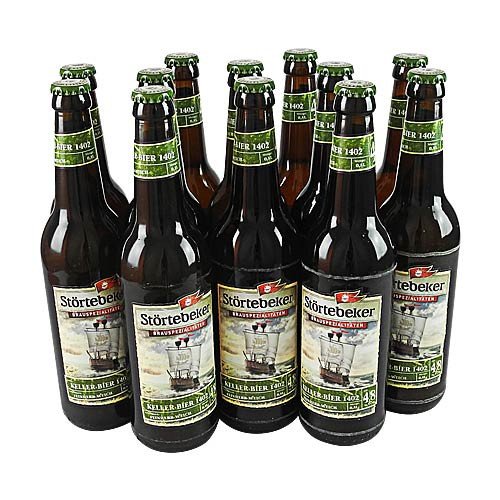 Störtebeker BIO Keller Bier 1402 (12 Flaschen à 0,5 l / 4,8% vol.) von Störtebecker Braumanufaktur