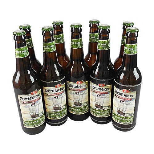 Störtebeker BIO Keller Bier 1402 (9 Flaschen à 0,5 l / 4,8% vol.) von Störtebecker Braumanufaktur