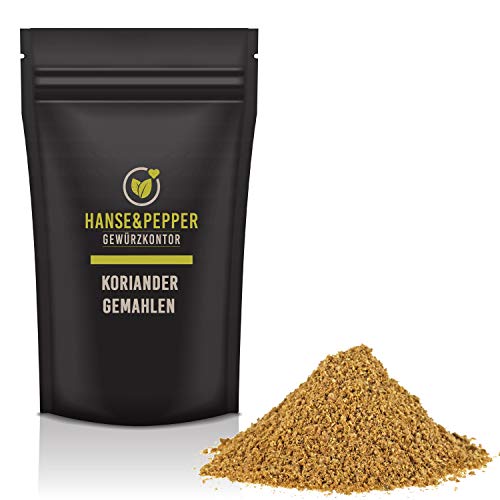 100g Koriander Pulver Gourmet Gewürzmischung im wiederverschließbarem Aroma-Beutel - Plus Serie von Hanse&Pepper Gewürzkontor