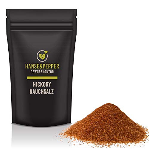 100g Rauchsalz Hickory Gourmet Gewürzmischung im wiederverschließbarem Aroma-Beutel - Plus Serie von Hanse&Pepper Gewürzkontor