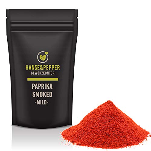 1kg Paprika mild geräuchert smoky Pulver rauchig gemahlen ideal für Fleisch Fisch Geflügel Gemüse - Plus Serie von Hanse&Pepper Gewürzkontor