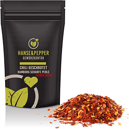 250g Chili geschrotet Hamburg scharfe Perle Flocken extrem scharf Scoville von Hanse&Pepper Gewürzkontor