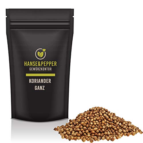 250g Koriander Satt ganz Coriander Samen Premium Qualität - Spicy Pro Serie von Hanse&Pepper Gewürzkontor