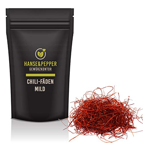 50g Chilifäden mild Chilli Chili Fäden Chili Streifen zum dekorieren natürlich vom Hanse&Pepper Gewürzkontor - Gourmet Serie von Hanse&Pepper Gewürzkontor