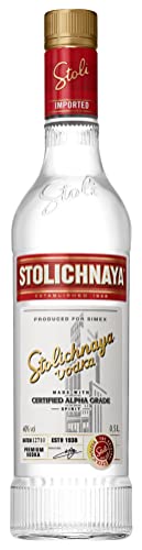 Stolichnaya Vodka 40% vol. (1 x 0,5l) | Premium-Vodka mit kristallklarer Reinheit von Stolichnaya