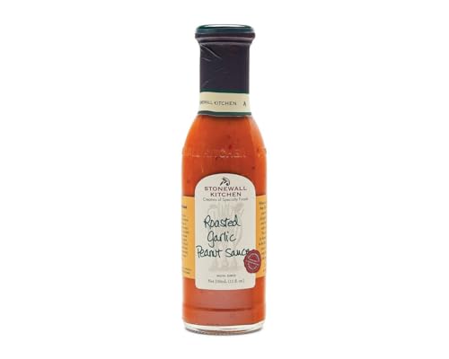 Stonewall Kitchen Roasted Garlic Peanut Sauce, 330 ml – Deftige BBQ-Sauce mit geröstetem Knoblauch und Erdnüssen, ideal als Grillsauce oder Fonduesauce von Stonewall Kitchen