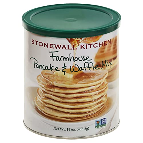 Stonewall Kitchen All Natural Farmhouse Pancake & Waffle Mix, 454 g – Klassische amerikanische Pfannkuchen- und Waffelmischung – Ohne künstliche Zusätze, NON-GMO-zertifiziert von Stonewall Kitchen