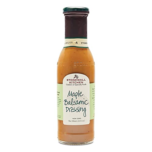 Stonewall Kitchen Maple Balsamic Dressing, 330 ml – Balsamico-Dressing mit Ahornsirup, Perfekt für Salate, Marinaden und Dips von Stonewall Kitchen