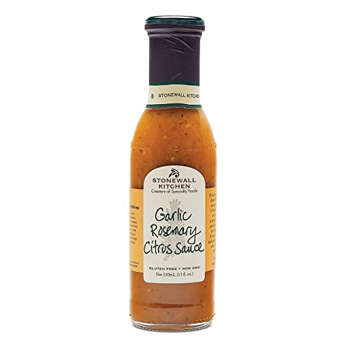 Stonewall Kitchen Garlic Rosemary Citrus Sauce, 330 ml – Milde, frisch-fruchtige BBQ-Sauce mit Knoblauch und Rosmarin, perfekt für Fisch und Meeresfrüchte von Stonewall Kitchen